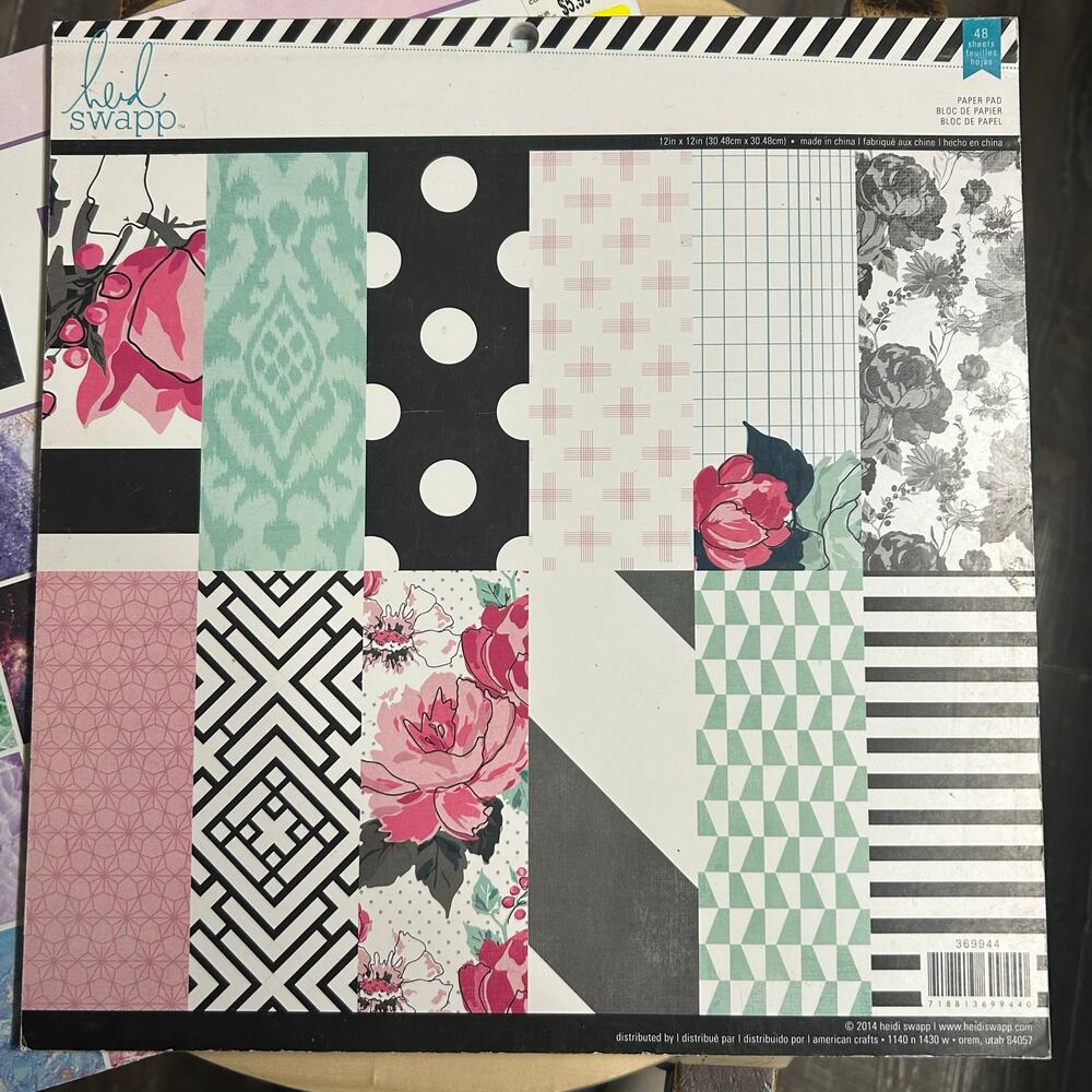 12x12 Scrapbooking Junk Journal Paper Pad Lot (3) Heidi Swapp Recollections - Picture 2 of 4